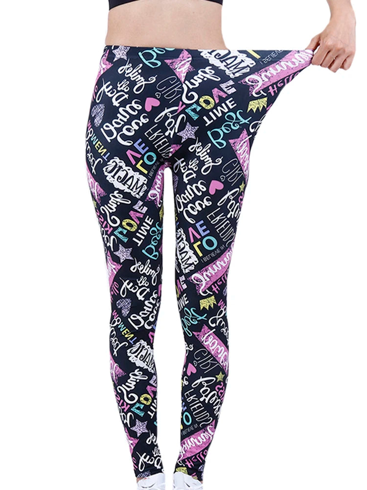 Floral Print High-Waist Jeggings
