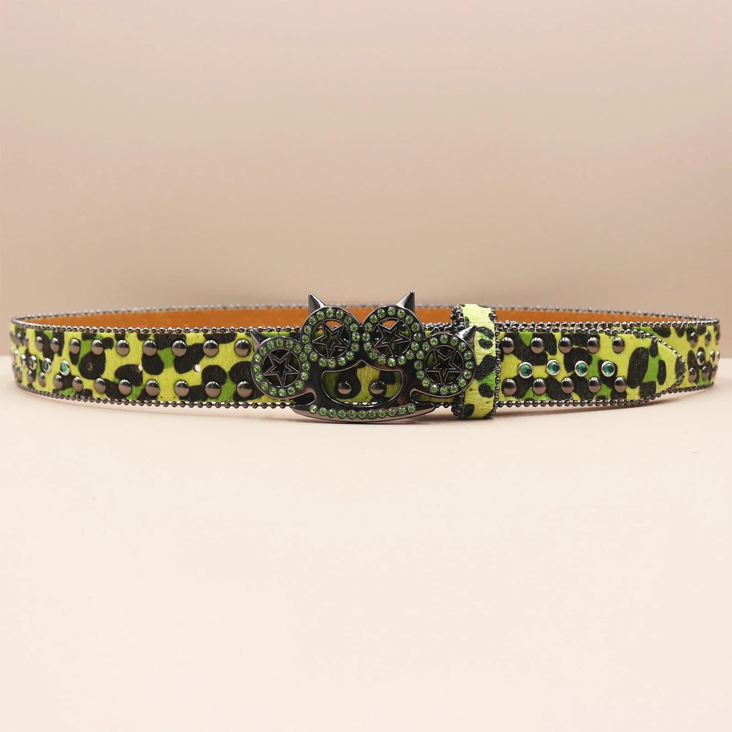 Rhinestone Leopard Belt