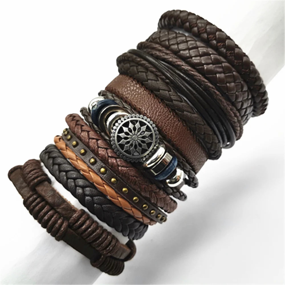 Leather Wrap Rope Bracelet