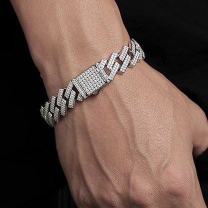Moissanite Cuban Chain Bracelet
