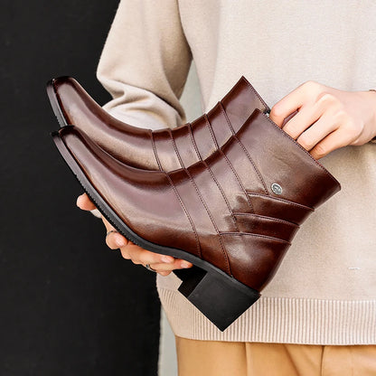 Black Leather Chelsea Boots