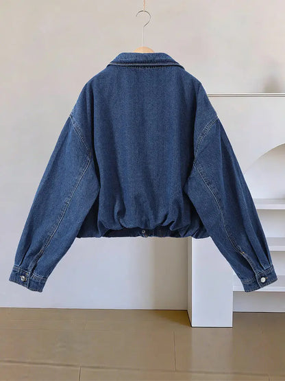 Stand Collar Single-Button Jacket