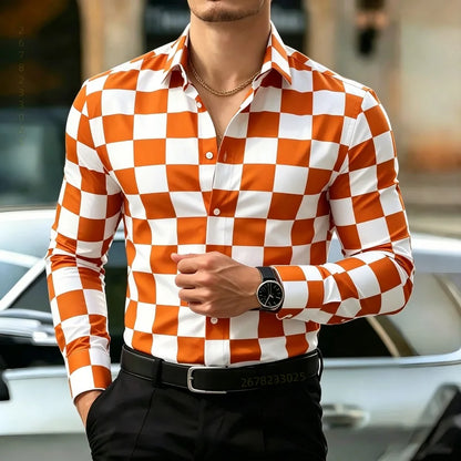 Men Smart Casual Business Shirt