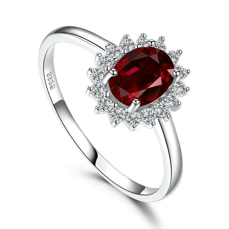 Floral Topaz Zircon Ring