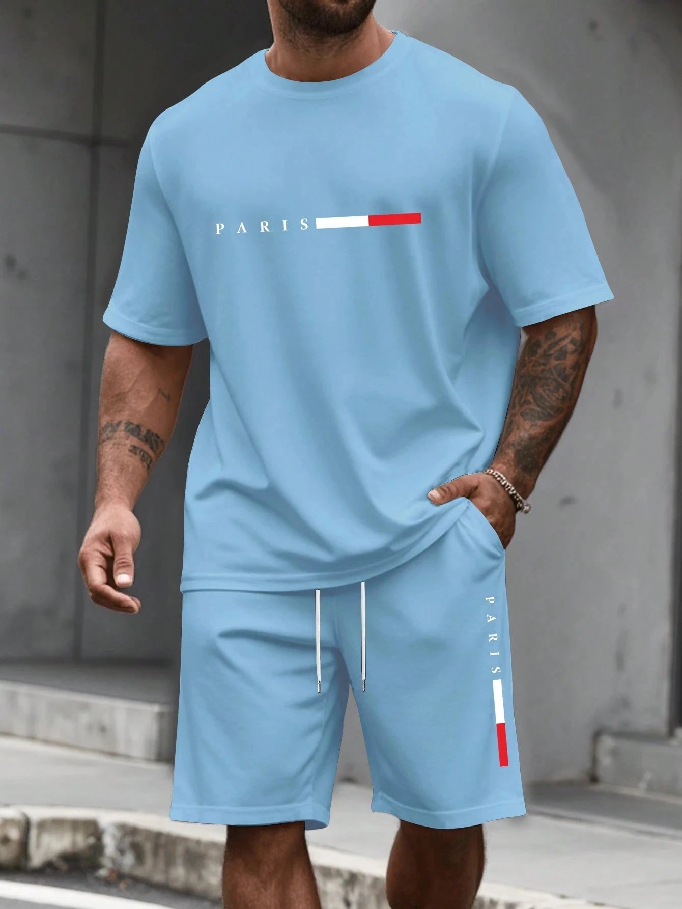 O-Neck Running Tracksuit Two-Piece Set