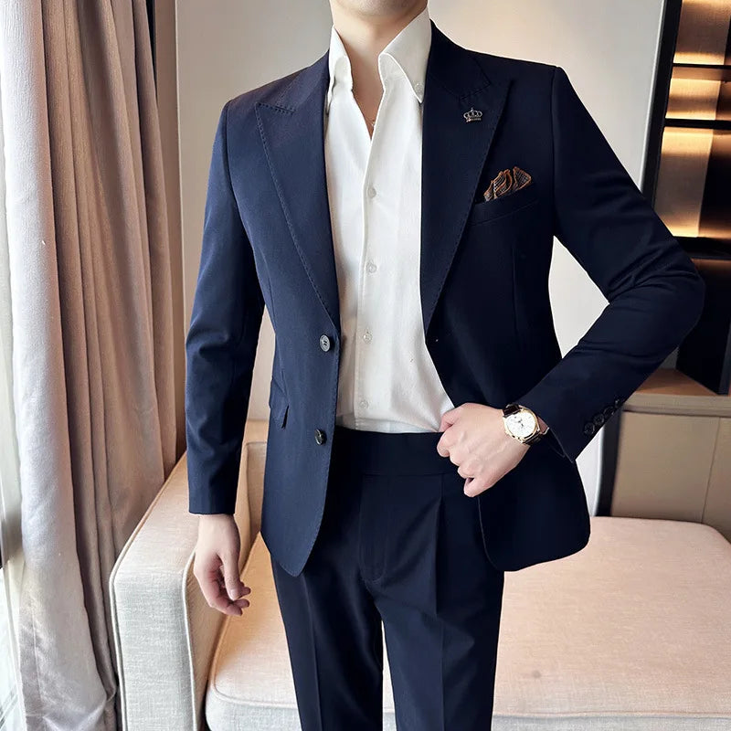 Italian Slim-Fit Luxury Wedding Suit