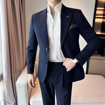 Italian Slim-Fit Luxury Wedding Suit