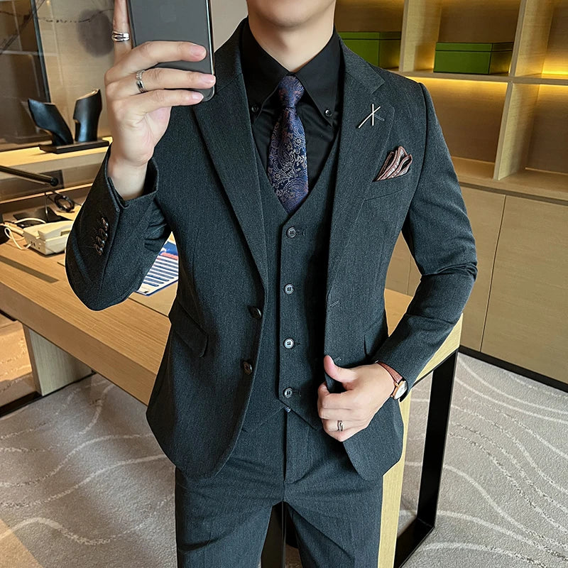 Three-Piece Casual Wedding Business Suit