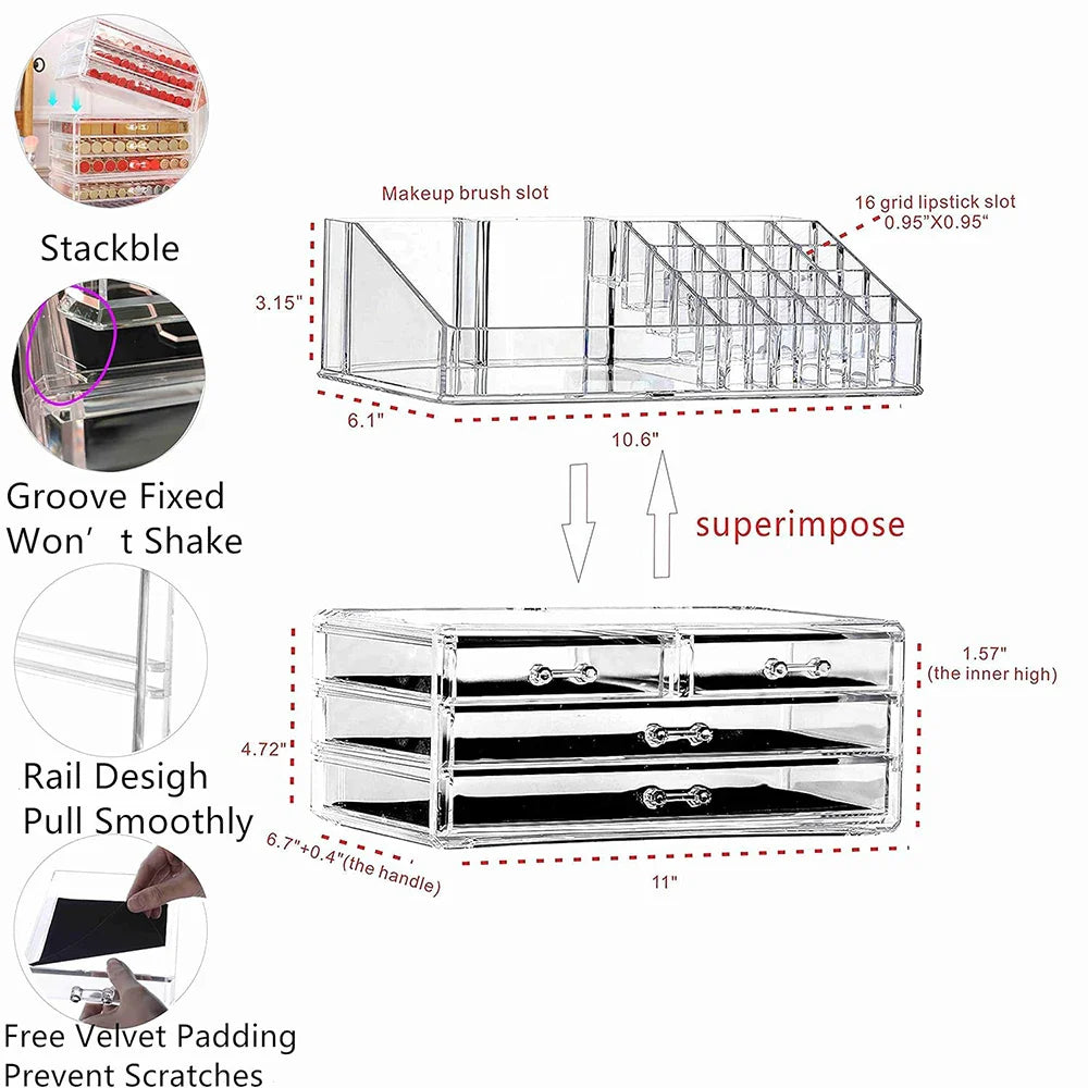 16 Compartment Clear Organizer