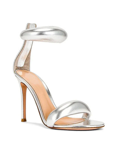 Gold Slim Heel Sandals
