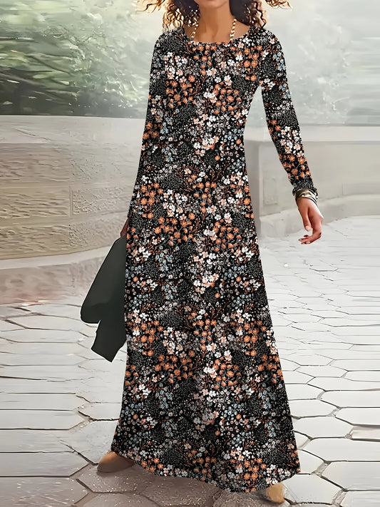 Tropical Print Maxi Dress