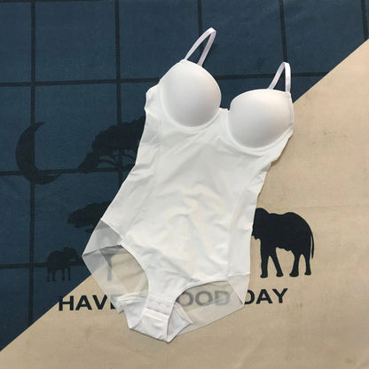 Underwire White Bodysuit Shapewear