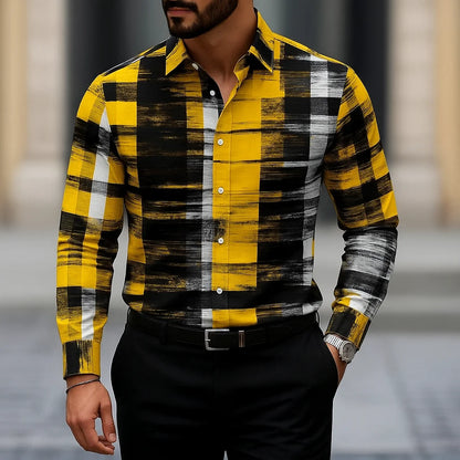 3D Print Casual Button Shirt