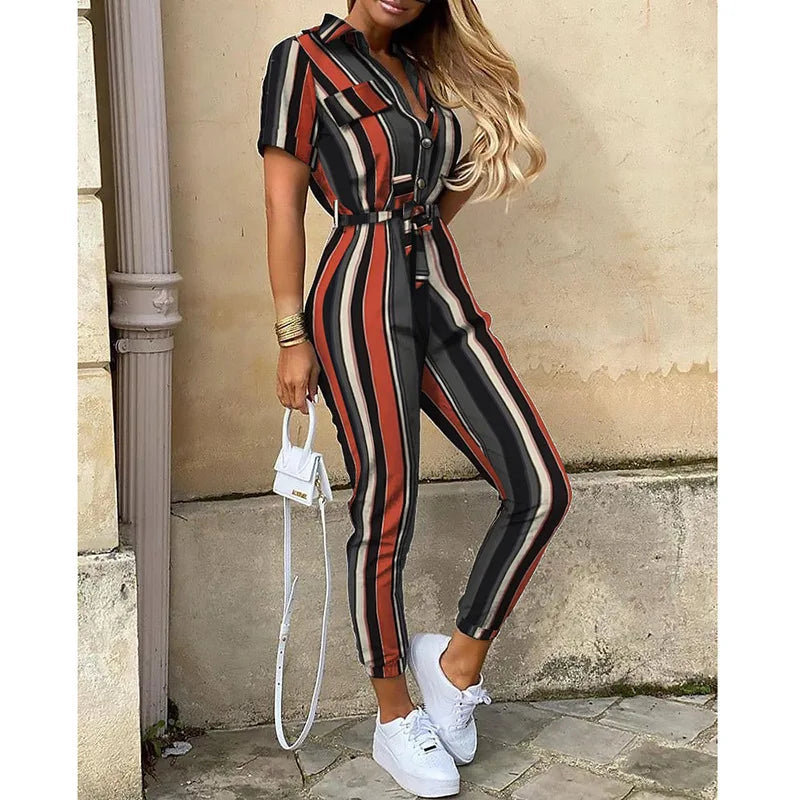 Monochromatic Belt Jumpsuit