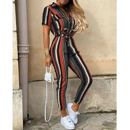 Monochromatic Belt Jumpsuit