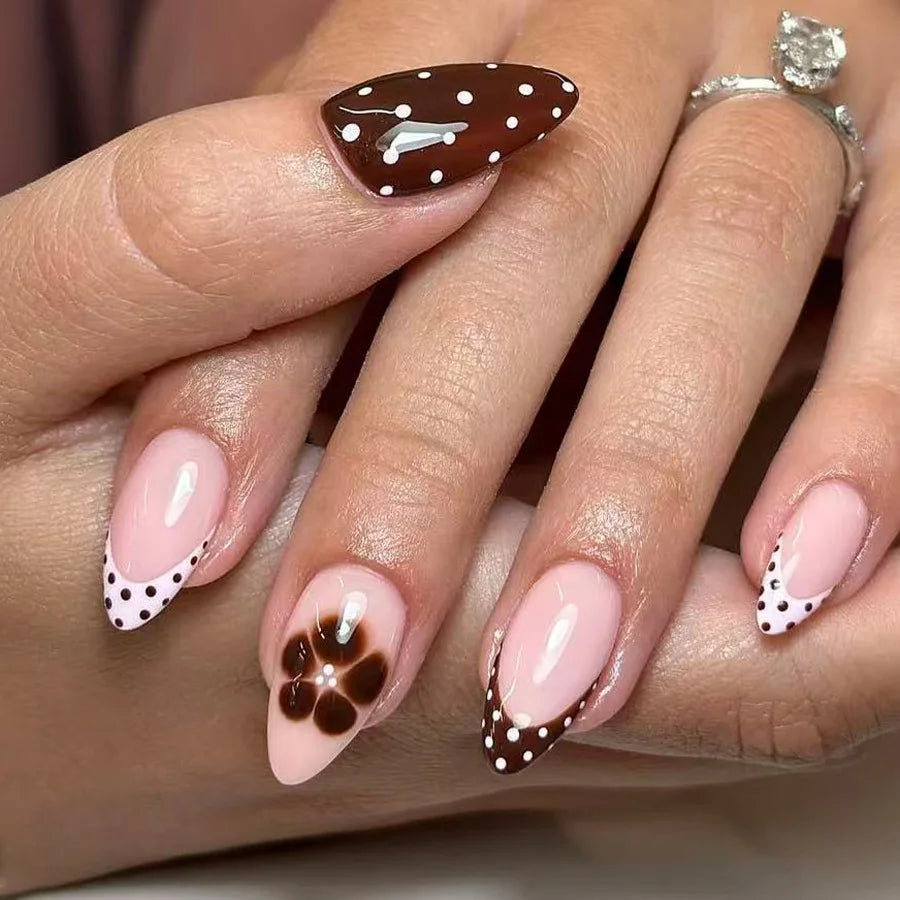 Floral Resin Press On Nails