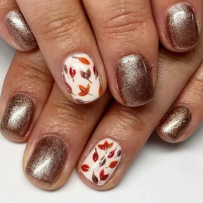 Pink Floral Press On Nails