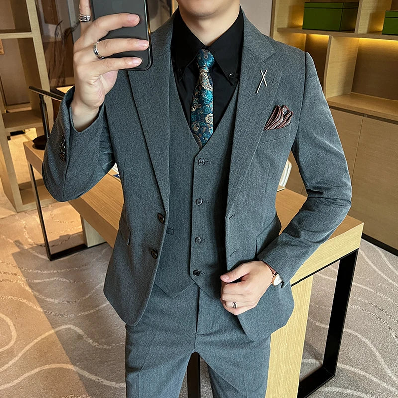 Three-Piece Casual Wedding Business Suit