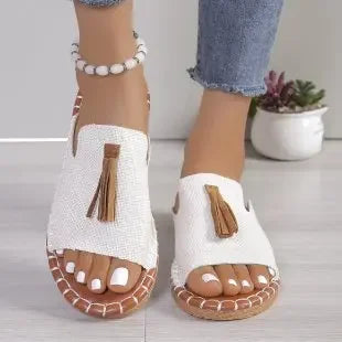 Leopard Retro PU Slide Slippers
