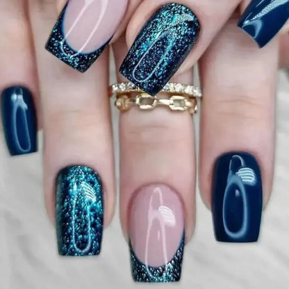 Glitter Coffin Press On Nails