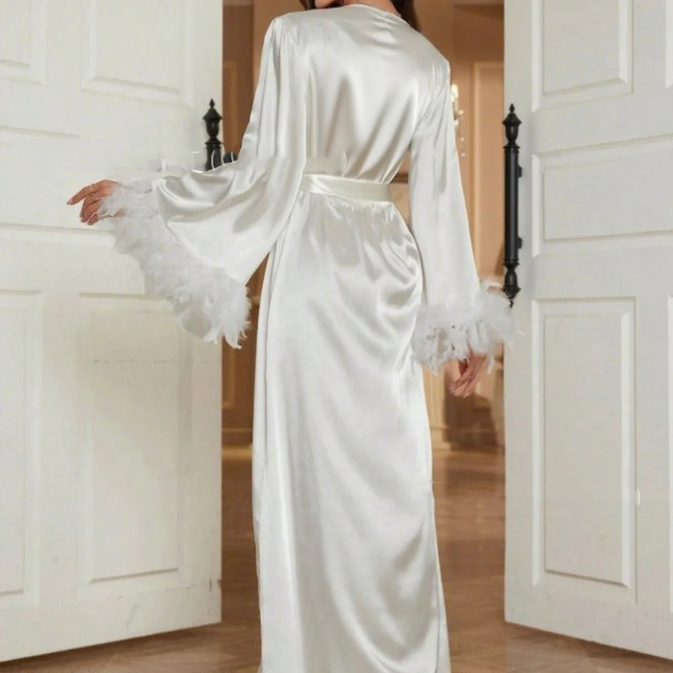 Sexy Lace Bride Wedding Long Robe