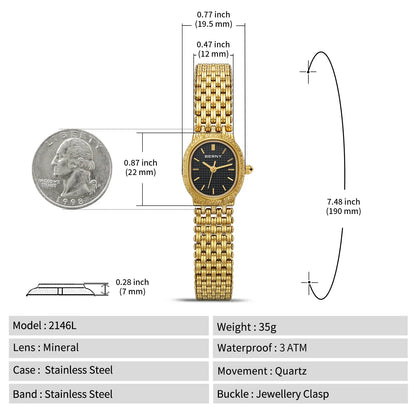 Gold Oval Watch