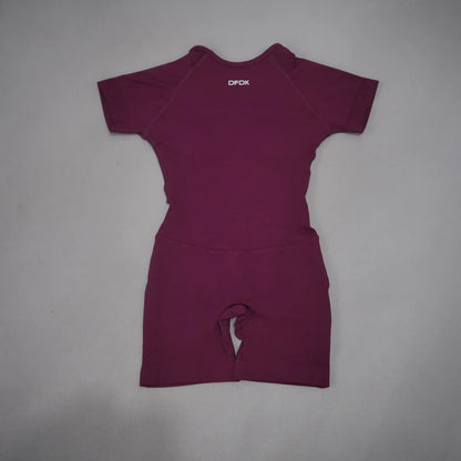 Backless Short-Sleeve Yoga Playsuit