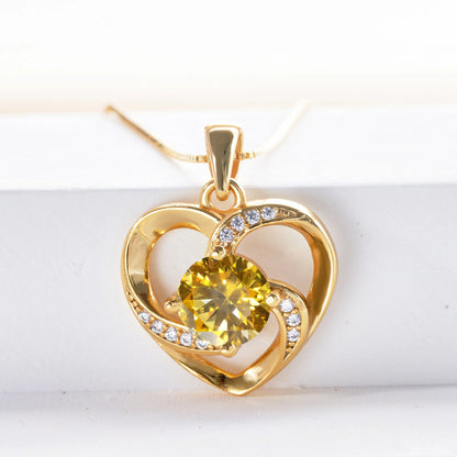 Moissanite Heart Necklace