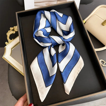 Stripe Print Square Neckerchief