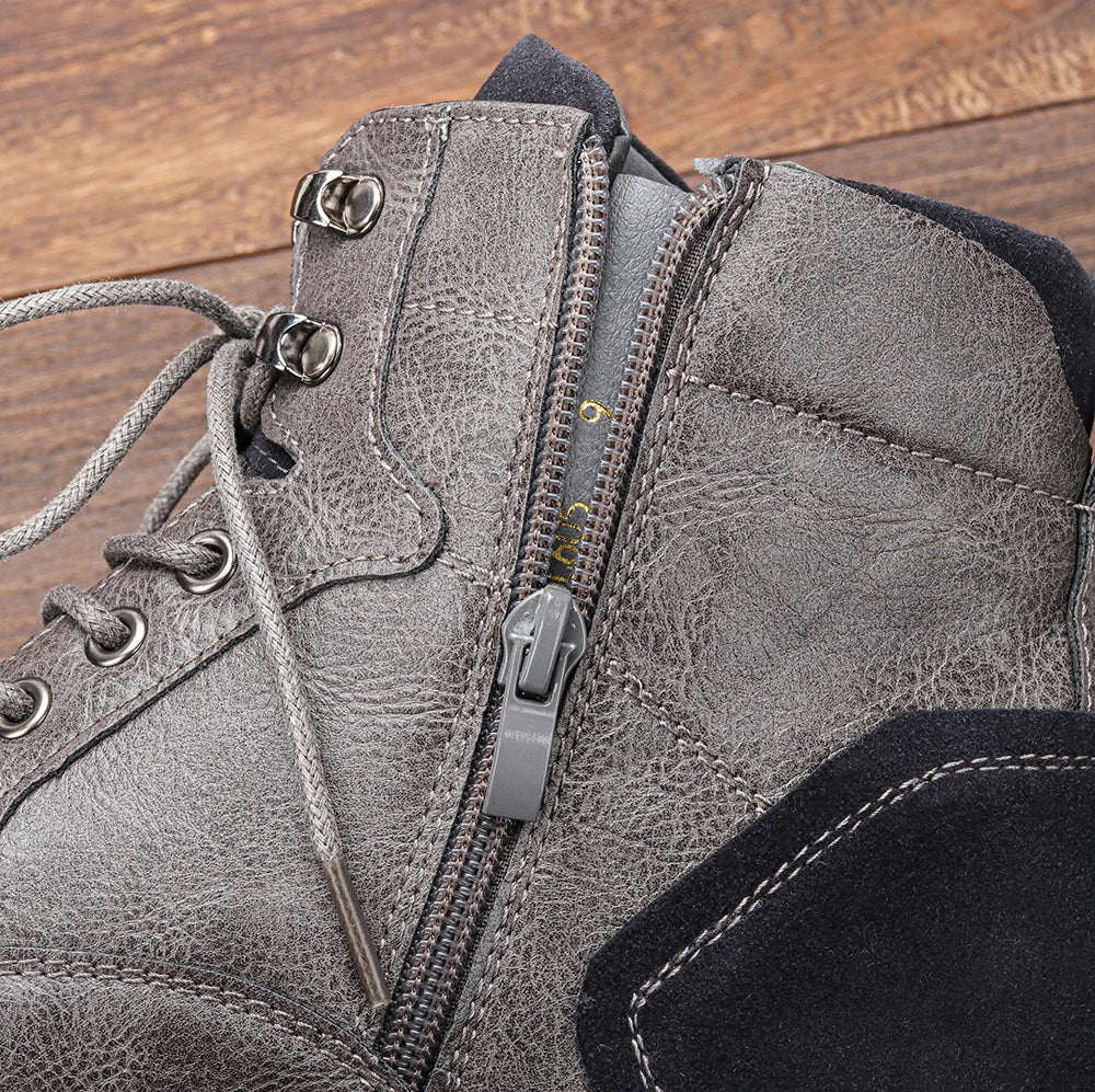 Leather Zip Ankle Boots