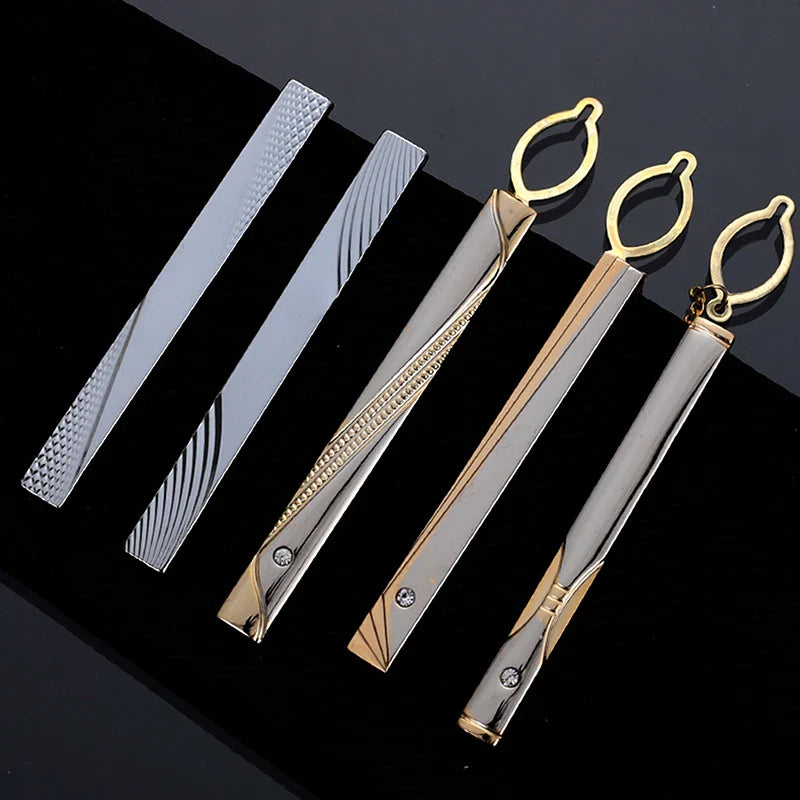 Gold Tie Clip With Chain