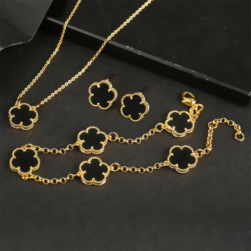 Five Leaf Flower Bracelet