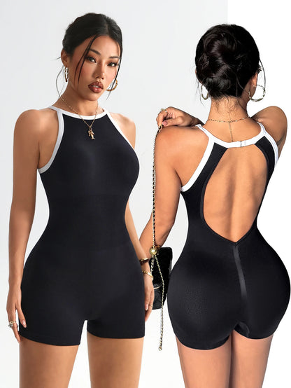 High-Waist Sports Romper