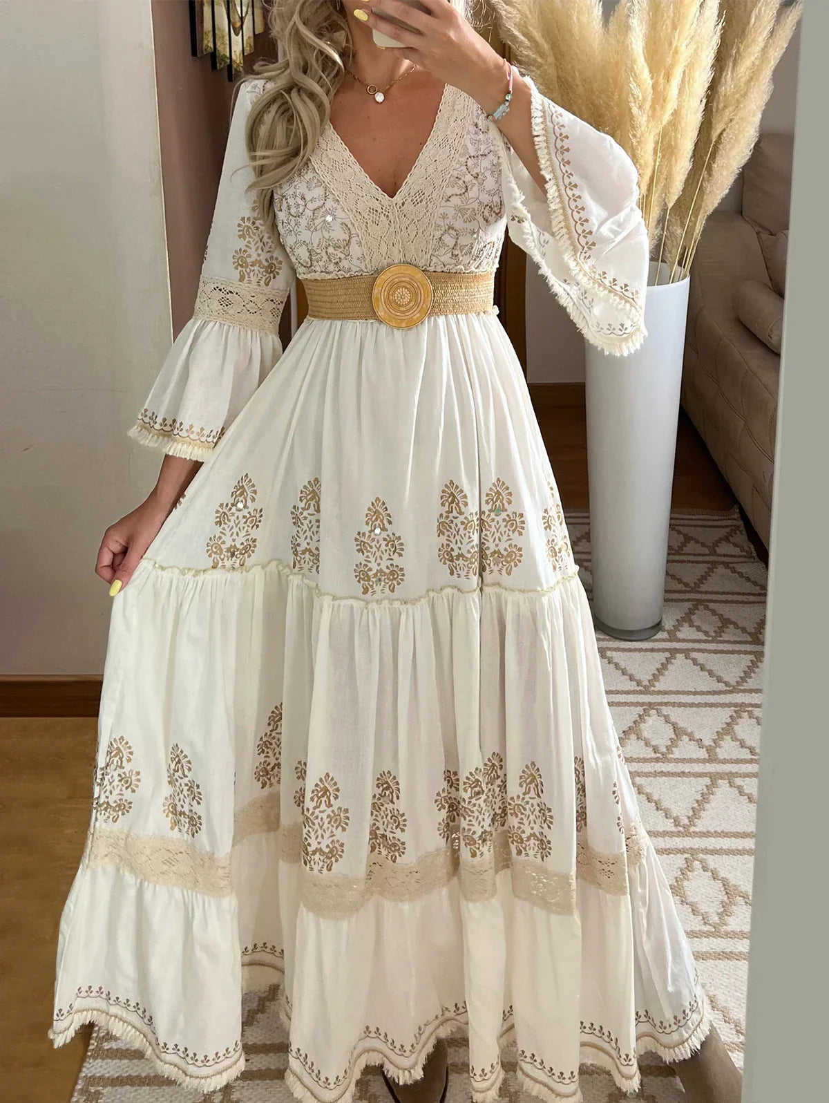 Floral Lace Maxi Dress