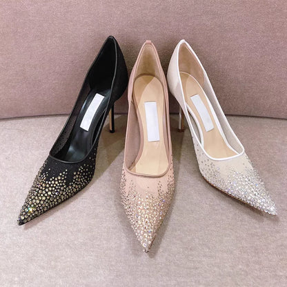 Mesh Pointed Stilettos