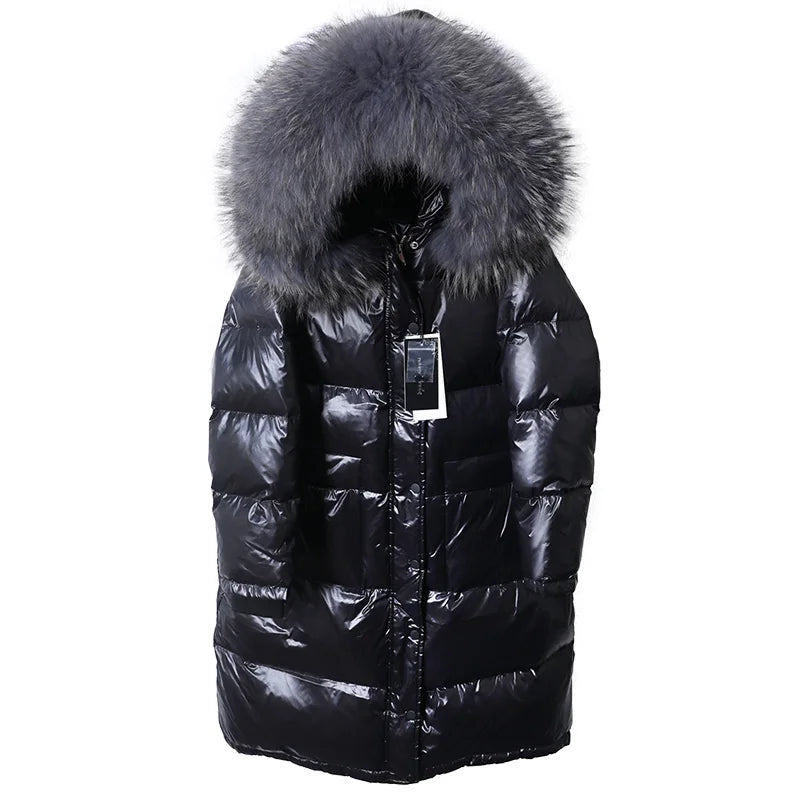 Fur Collar Hooded Down Jacket
