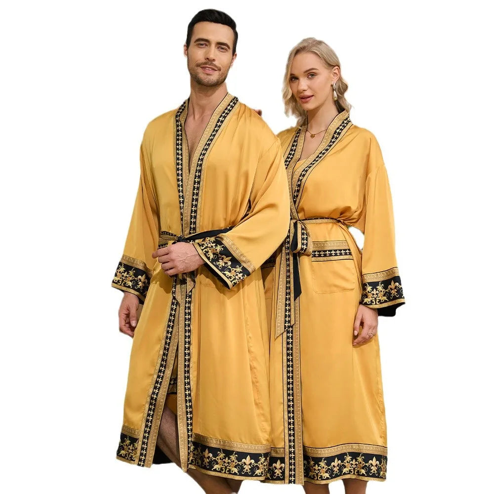 Autumn Baroque Style Couple Robe