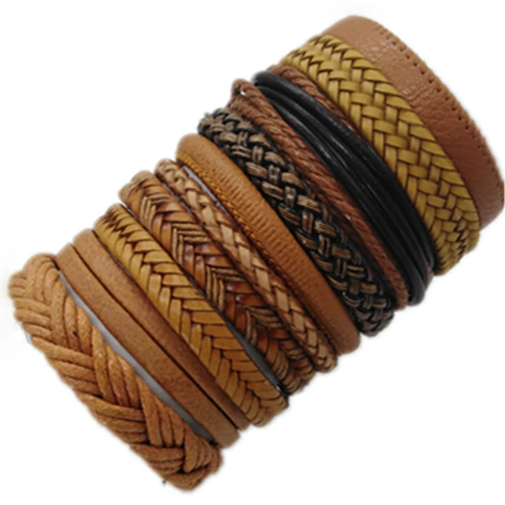 Leather Wrap Rope Bracelet