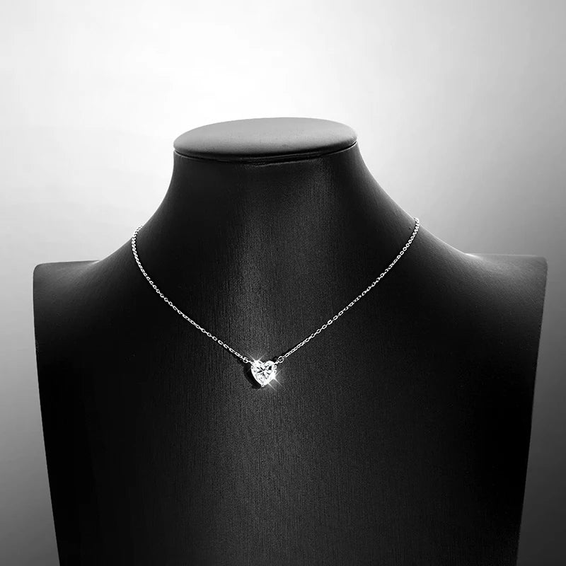 Heart Cut Moissanite Necklace