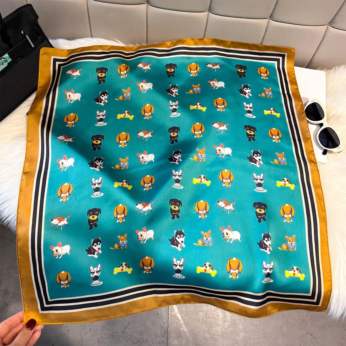 Fruit Print Korean Square Scarf