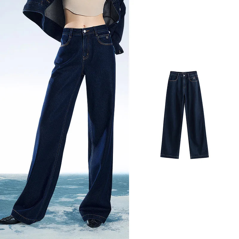 Toyouth Mid-Waist Wide-Leg Jeans
