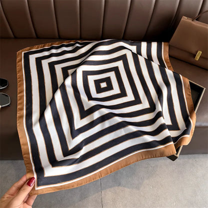 Stripe Print Square Neckerchief