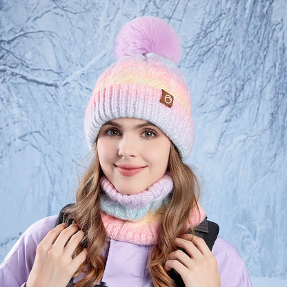 Knit Hat and Scarf Set