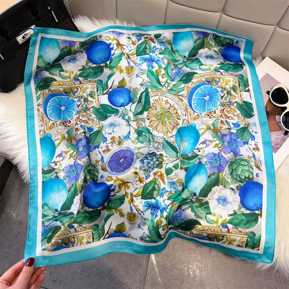 Fruit Print Korean Square Scarf