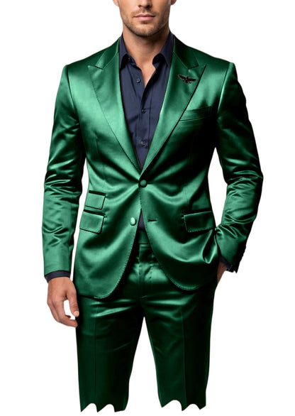 Satin Peak-Lapel Tuxedo Suit Set