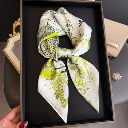Floral Polyester Square Scarf