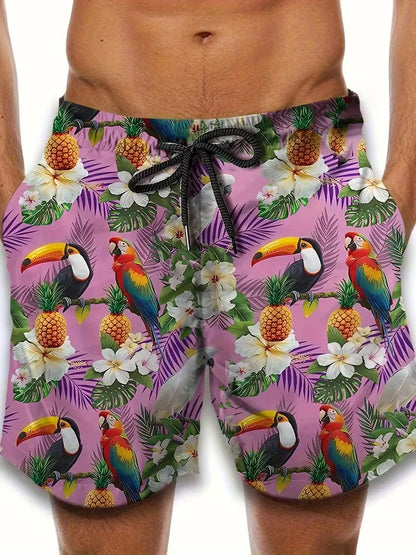 Pineapple Rainbow Print Shorts