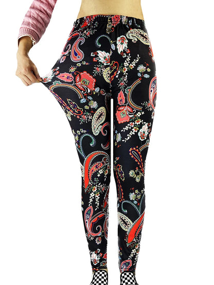 Floral Print High-Waist Jeggings
