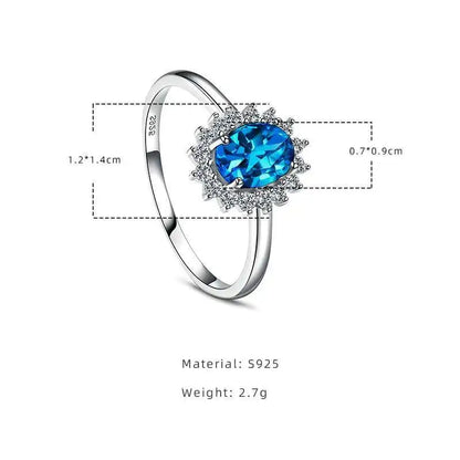 Floral Topaz Zircon Ring