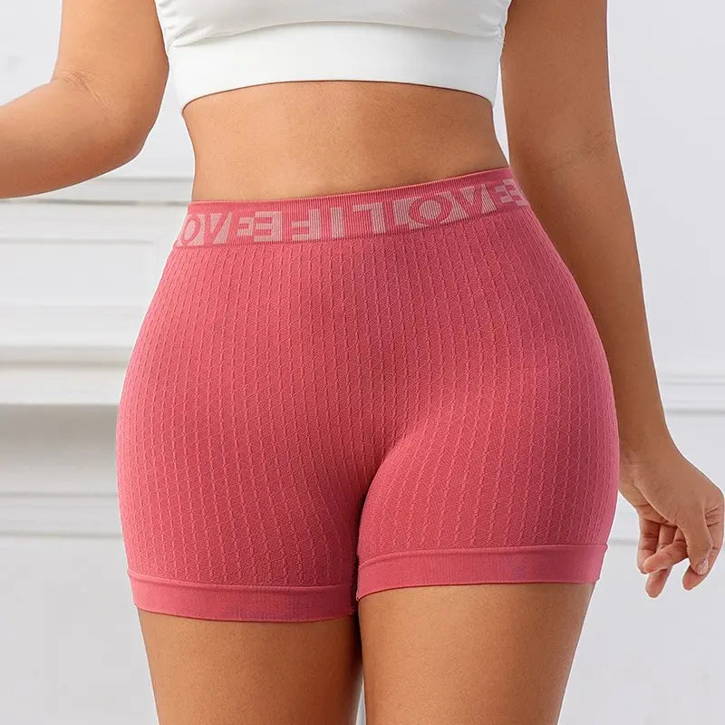Ribbed Seamless Yoga Shorts